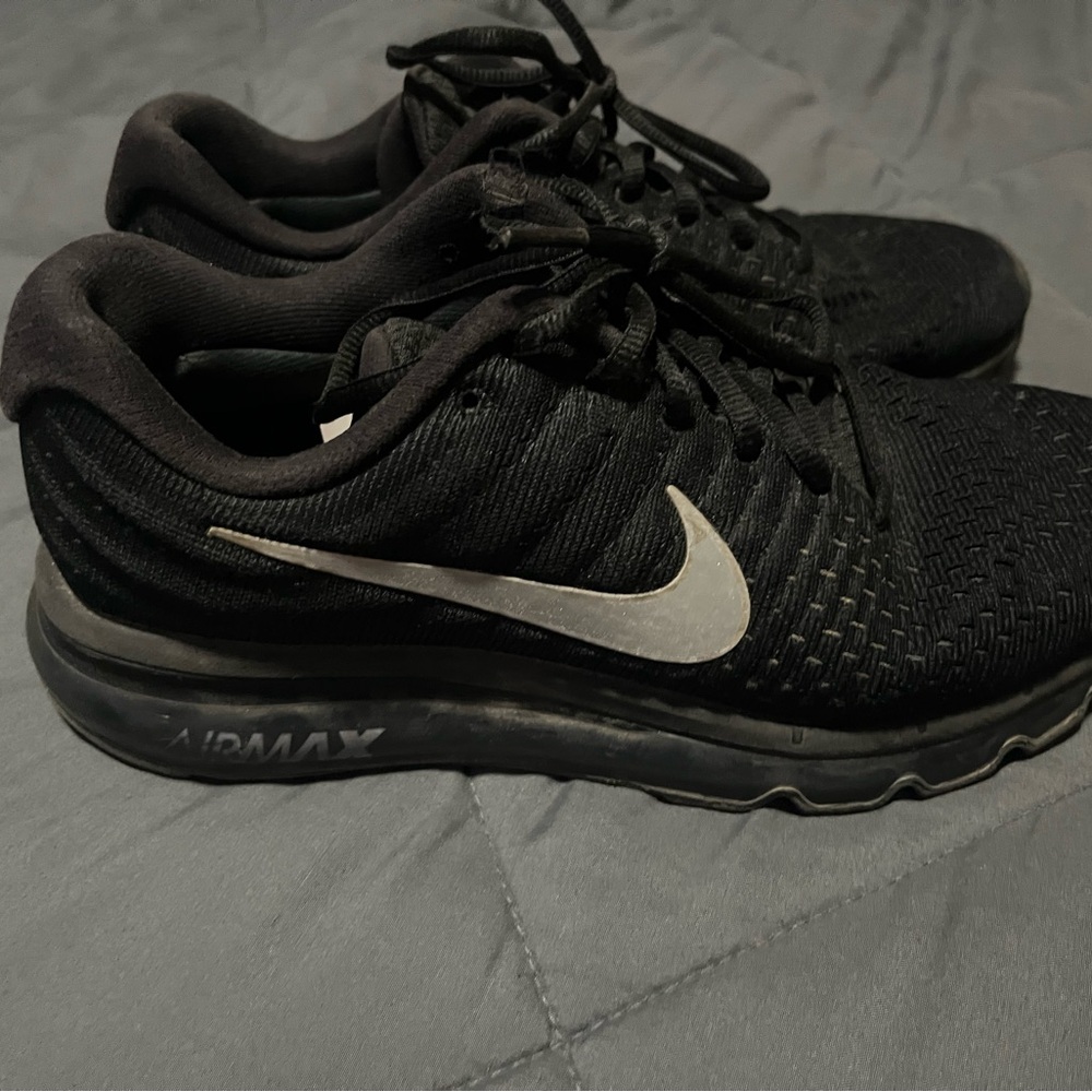 Nike Black and Gray Air Max Shoes